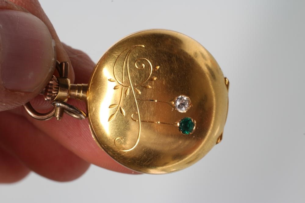 A LADY'S TOP WIND HUNTER FOB WATCH Image