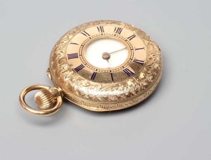 A HALF HUNTER TOP WIND FOB WATCH Image