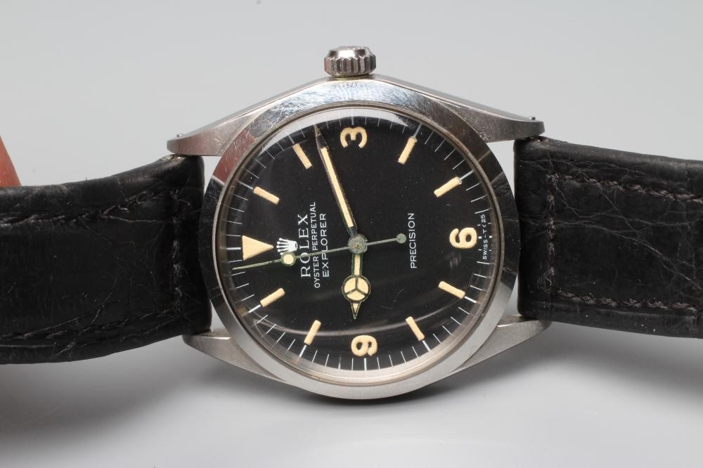 A ROLEX OYSTER PERPETUAL EXPLORER WRISTWATCH Image