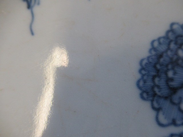 A CHINESE PORCELAIN CHARGER of octagonal form, painted in underglaze blue with a deer in open Image