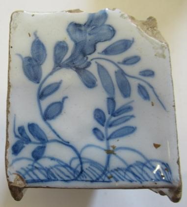 AN ENGLISH DELFT FLOWER BRICK Image