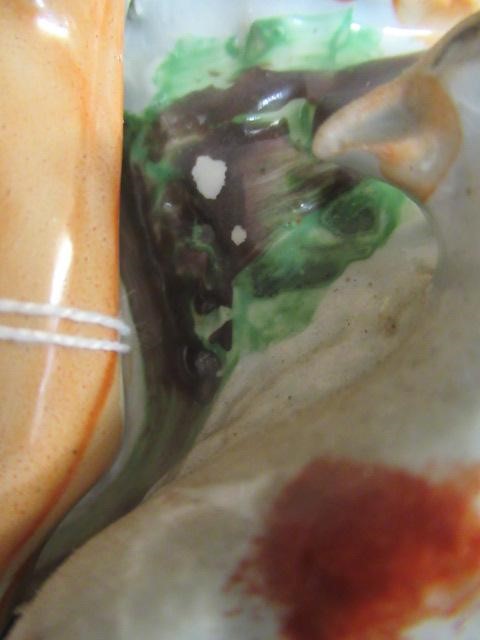 A PAIR OF VICTORIAN STAFFORDSHIRE POTTERY VAN AMBURGH LION AND LAMB FLATBACK MODELS, well moulded Image