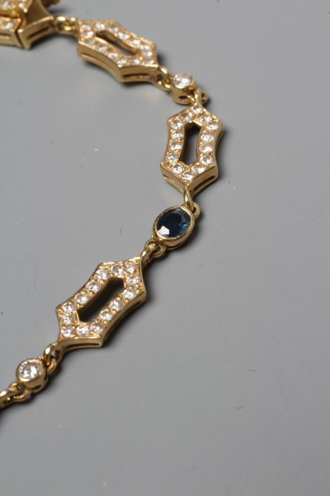 A DIAMOND AND SAPPHIRE BRACELET Image