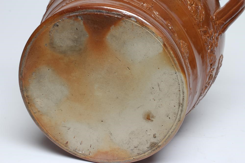 A LARGE SALTGLAZE STONEWARE HARVEST JUG Image