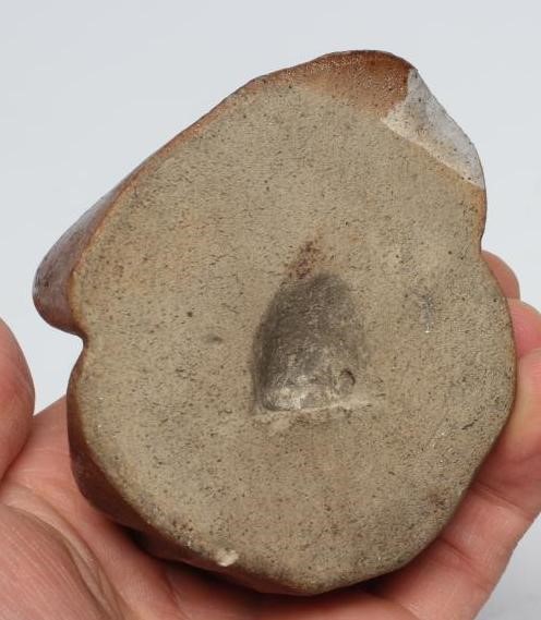 TWO BROWN SALTGLAZE STONEWARE FIGURES Image