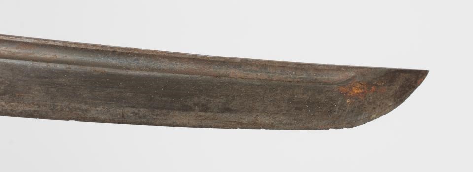 A JAPANESE WAKAZASHI with 17 1/2" curved and fullered blade Image