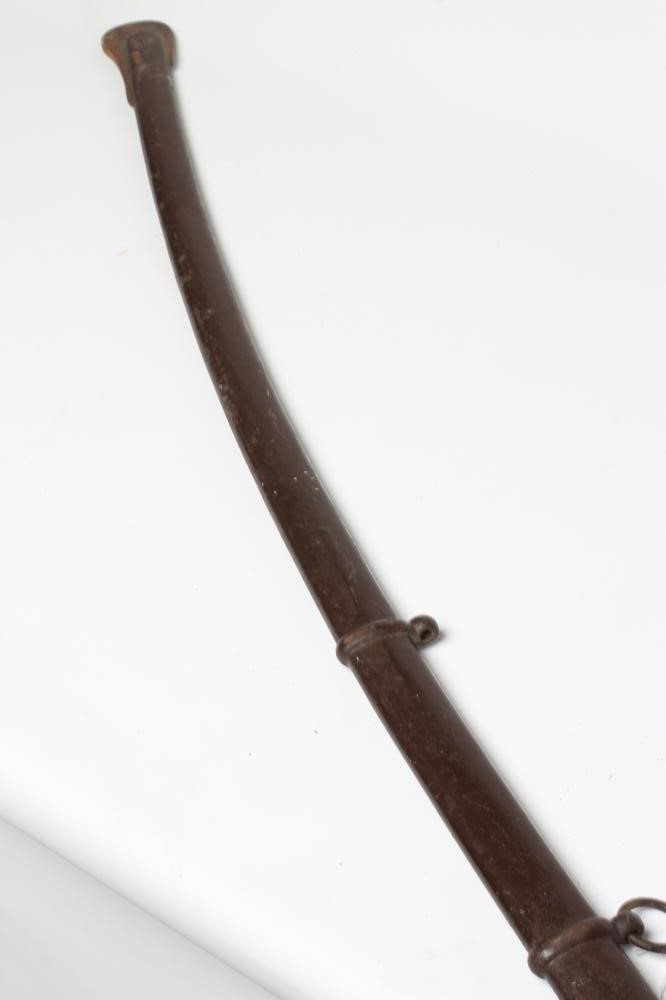 A FRENCH CAVALRY SABRE, possible US civil war import, with 35 1/2" curved and fullered blade, brass Image