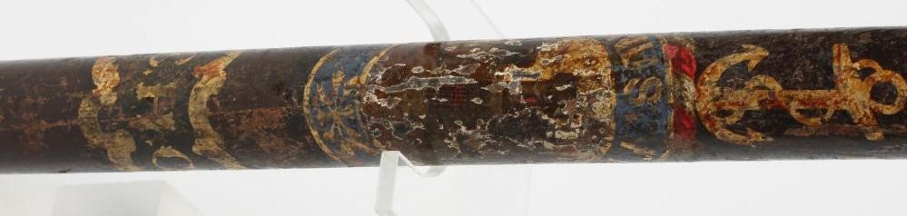 A VICTORIAN EDINBURGH HIGH CONSTABLE EBONISED WOOD LONG STAVE Image