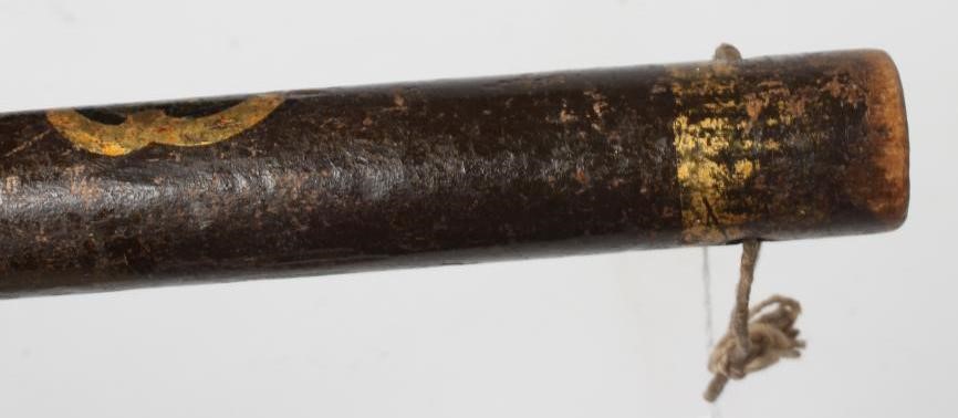 A VICTORIAN EDINBURGH HIGH CONSTABLE EBONISED WOOD LONG STAVE Image