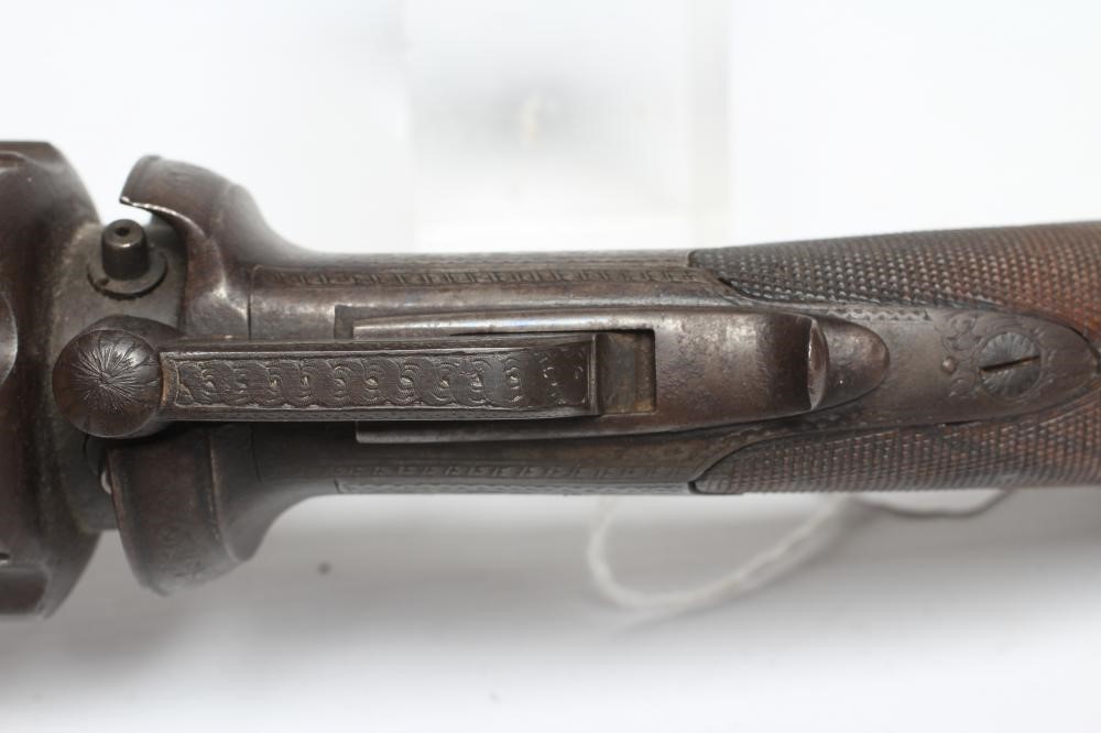 A LARGE PERCUSSION PEPPER BOX PISTOL by W. A. Beckwith Image
