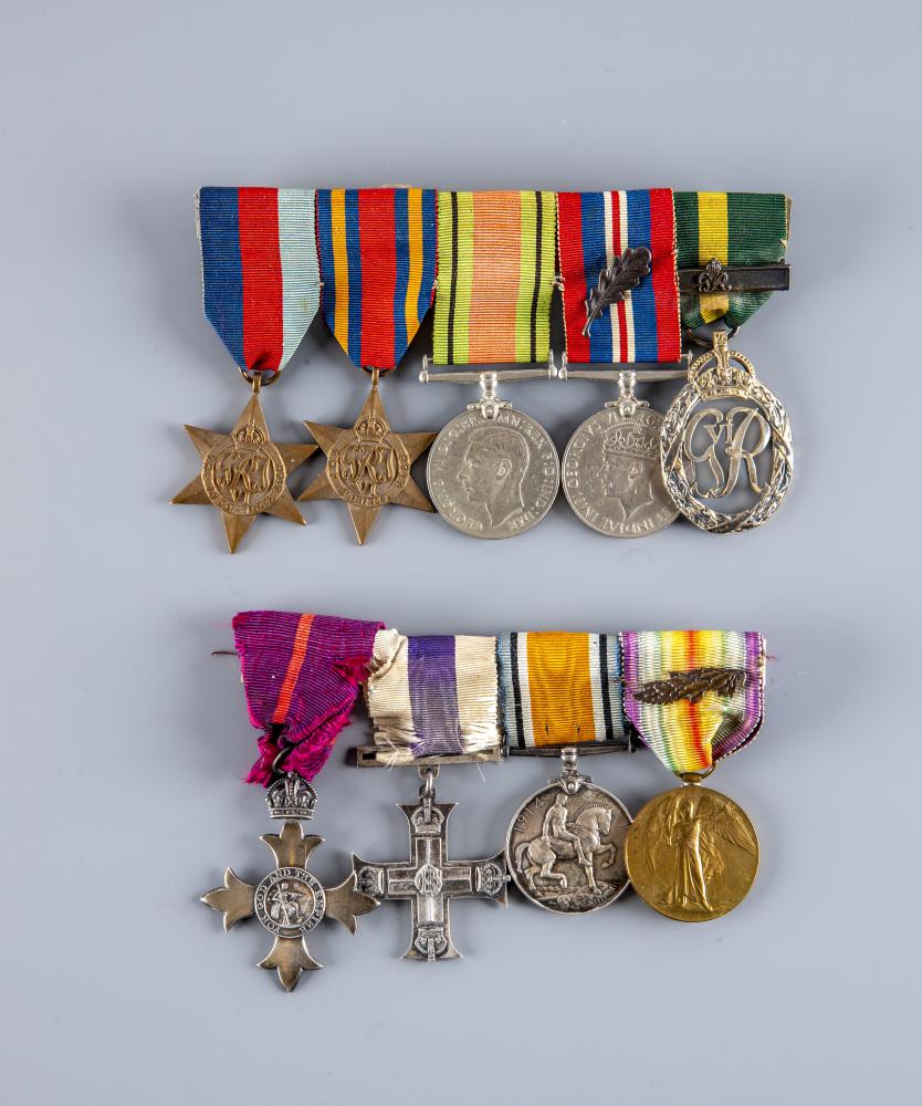 TWO FAMILIES OF MEDALS FROM WWI & WWII Image