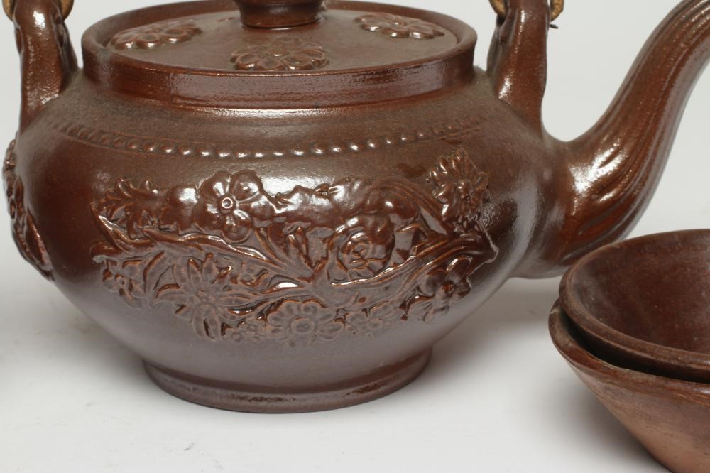 A SALTGAZE STONEWARE DRUG JAR Image