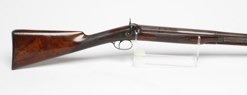 A 12 BORE PERCUSSION SHOTGUN by William Weston Image