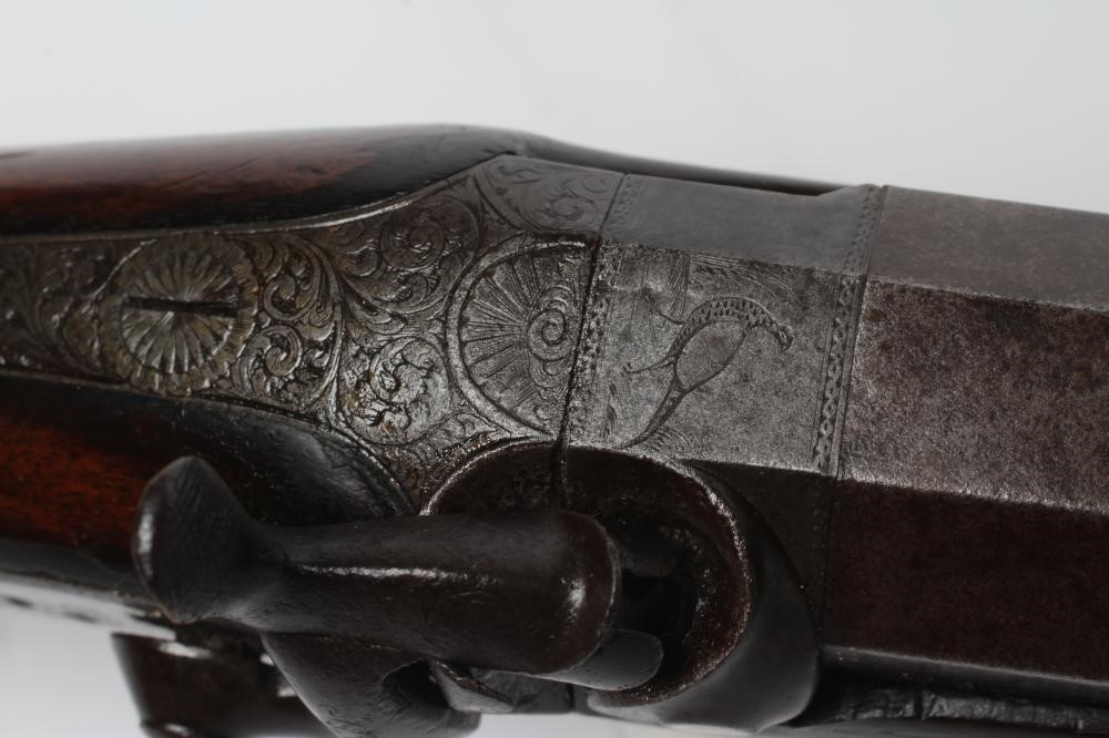 A 12 BORE PERCUSSION SHOTGUN by William Weston Image