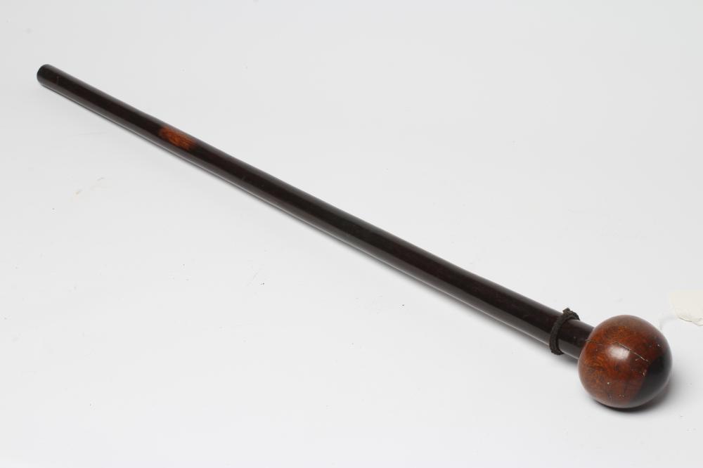 A ZULU KNOBKERRIE, late 19th century, with 28" shaft tapering to the grip and bi-colour head, 30 Image
