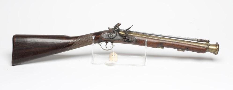 A FLINTLOCK BLUNDERBUSS by W. Hole Image