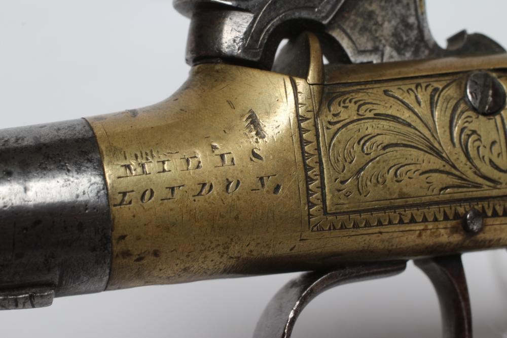 A PERCUSSION POCKET PISTOL by Mills of London Image