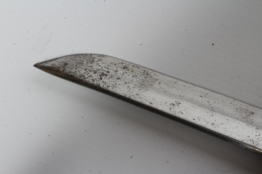 A JAPANESE WWII OFFICER'S KATANA, with 26 3/4" curved blade, military mounts, leather wrapped grip Image