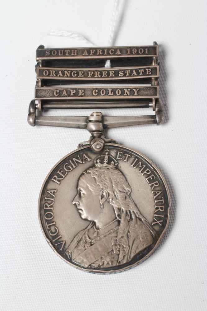 A SOUTH AFRICA MEDAL awarded to P. Harrison Image