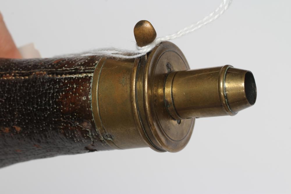 A PERCUSSION POCKET PISTOL by Joseph Hollis, with 1 3/4" barrel, etched action and walnut slab grip, Image