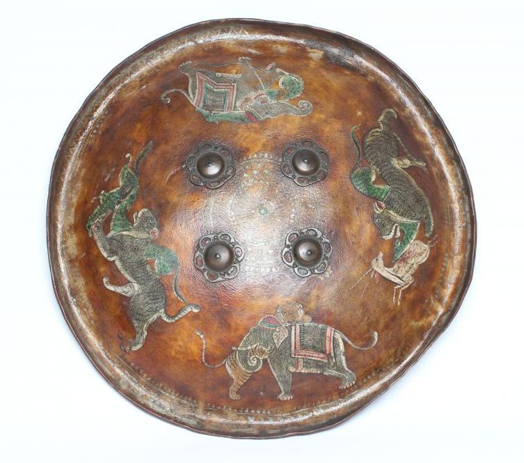 AN INDIAN DHAL HIDE SHIELD Image