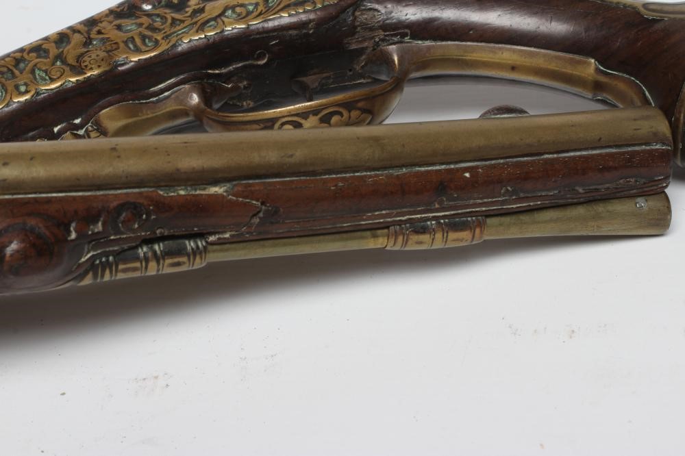 A PAIR OF DUTCH FLINTLOCK HOLSTER PISTOLS Image