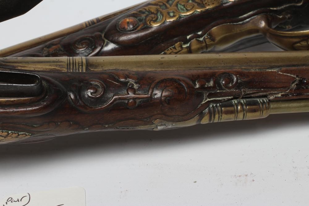 A PAIR OF DUTCH FLINTLOCK HOLSTER PISTOLS Image