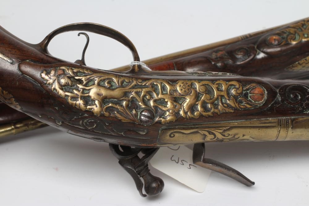 A PAIR OF DUTCH FLINTLOCK HOLSTER PISTOLS Image