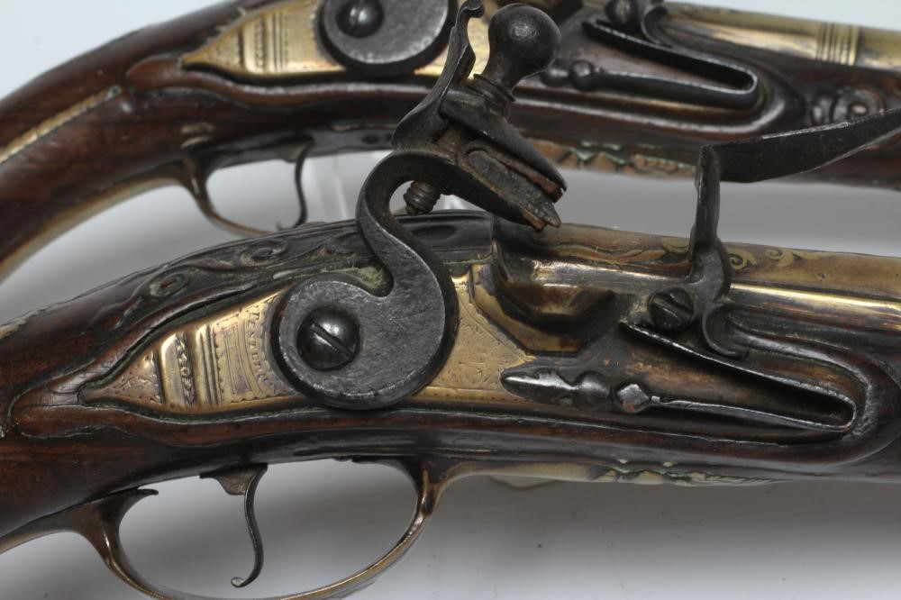 A PAIR OF DUTCH FLINTLOCK HOLSTER PISTOLS Image