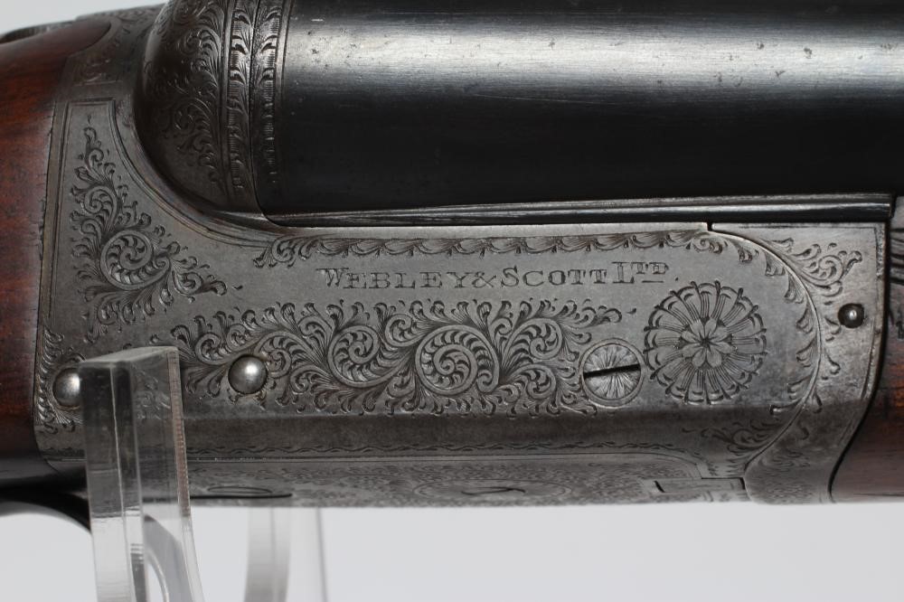 A WEBLEY & SCOTT 12 BORE SIDE BY SIDE SHOTGUN Image