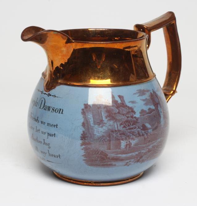 A DOCUMENTARY COPPER LUSTRE JUG Image