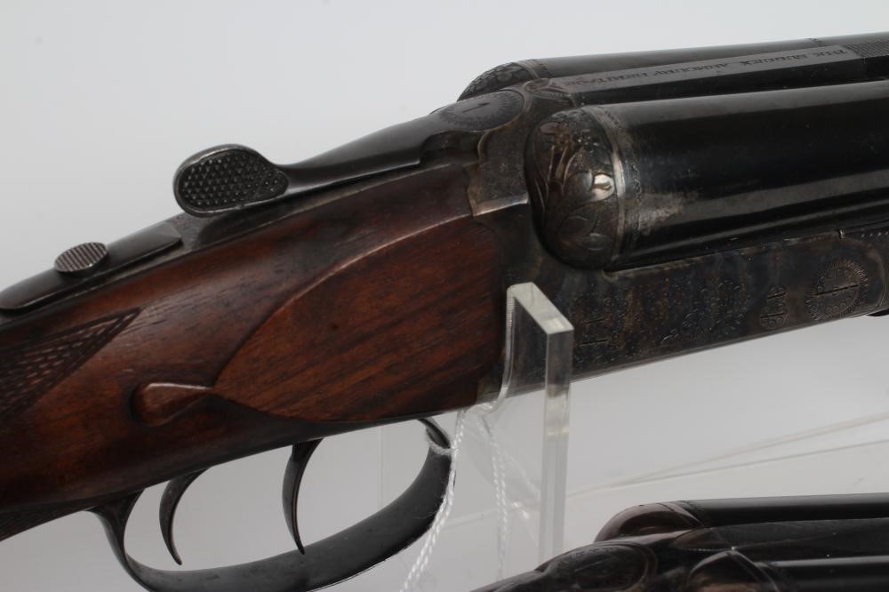 TWO 12 BORE SIDE BY SIDE SHOTGUNS Image