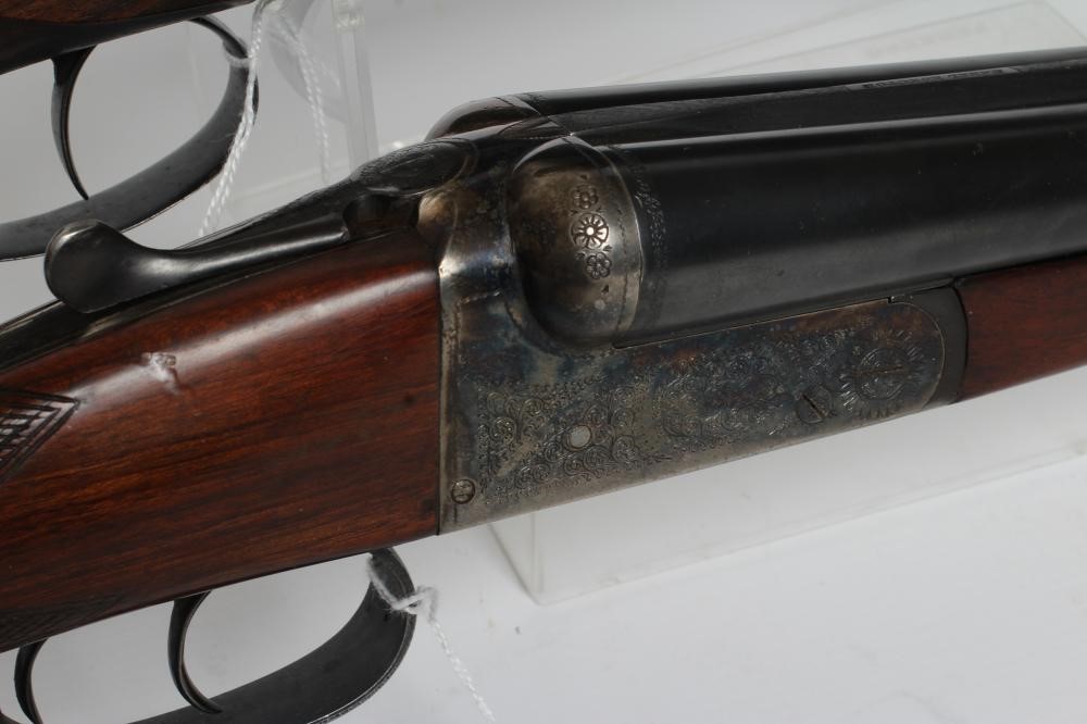 TWO 12 BORE SIDE BY SIDE SHOTGUNS Image