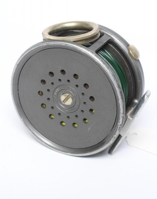 HARDY THE "PERFECT" 3 3/4" SALMON FISHING REEL with loop line guide, stainless foot and rim tension Image