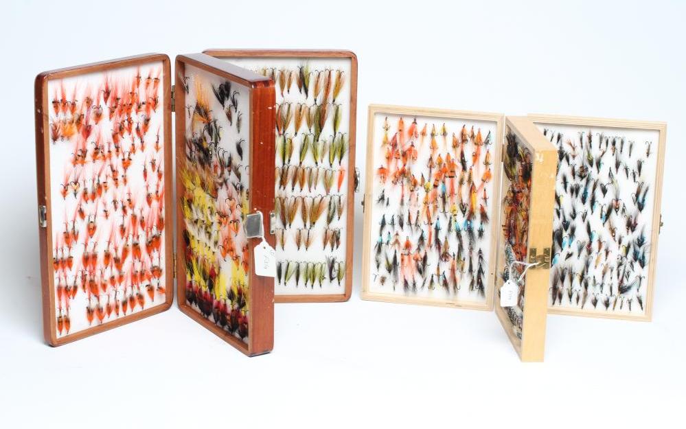 APPROXIMATELY 740 SALMON FISHING FLIES in two wooden cases (Est. plus 24% premium inc. VAT) Image