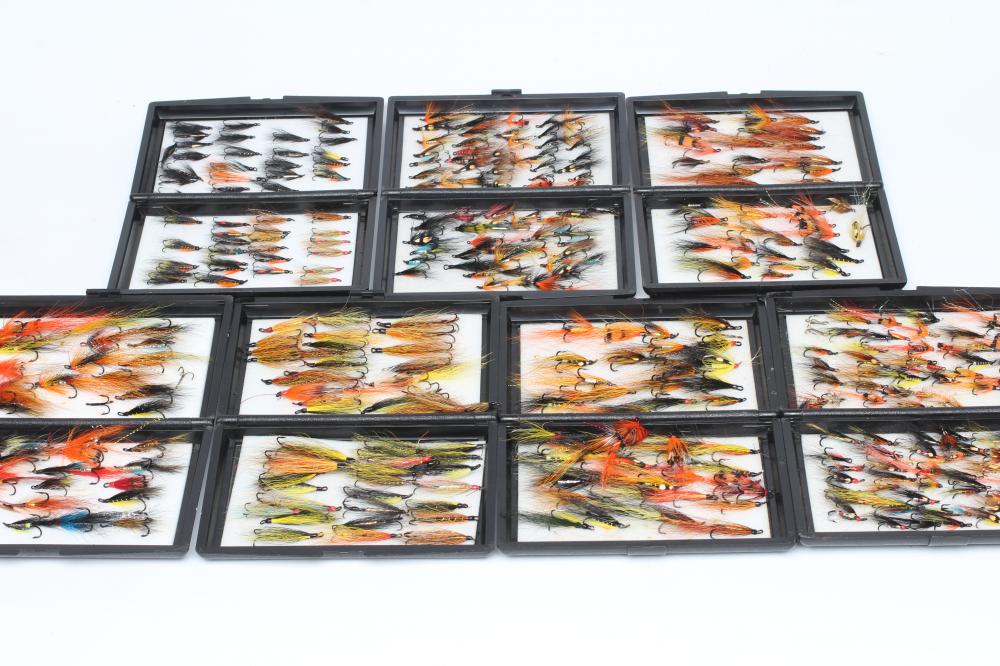 APPROXIMATELY 356 SALMON AND SEA TROUT FLIES in plastic cases (Est. plus 24% premium inc. VAT) Image