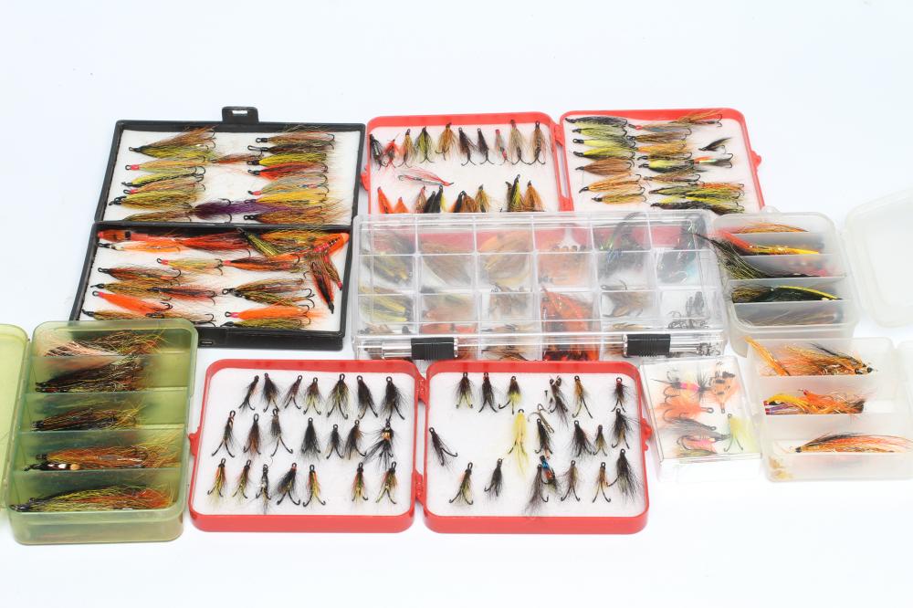 APPROXIMATELY 300 SALMON AND SEA TROUT FLIES in eight plastic boxes (Est. plus 24% premium inc. VAT) Image