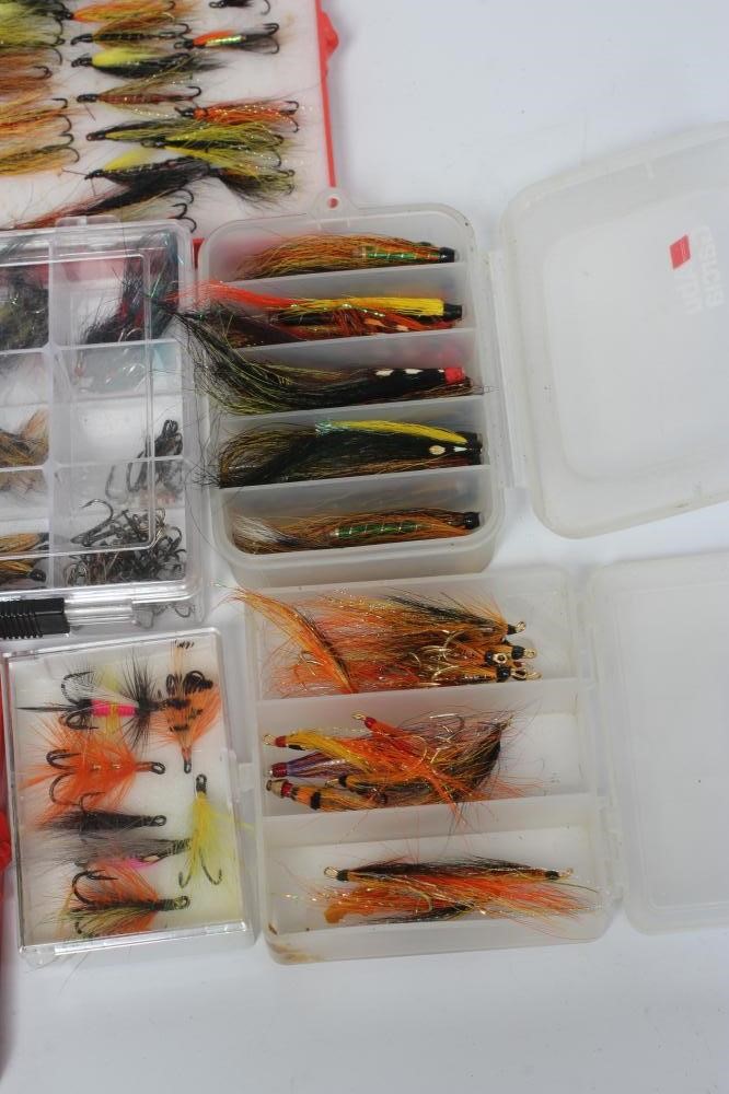 APPROXIMATELY 300 SALMON AND SEA TROUT FLIES in eight plastic boxes (Est. plus 24% premium inc. VAT) Image