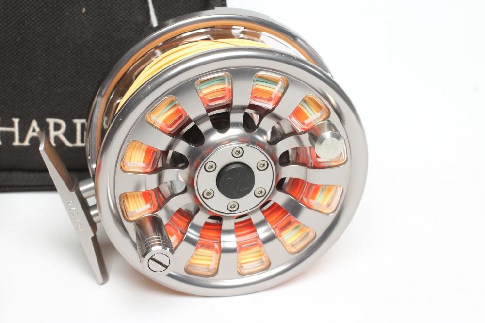 A HARDY DEMON 5000 FLY FISHING REEL with two spare spools and in a fitted case (Est. plus 24% Image
