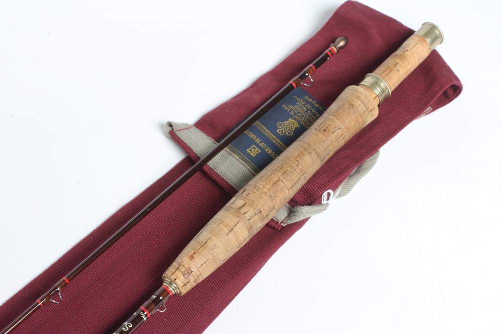 A HARDY SOVEREIGN 8' #4/5 FISHING ROD of two piece construction, with cork half wells grip and Hardy Image