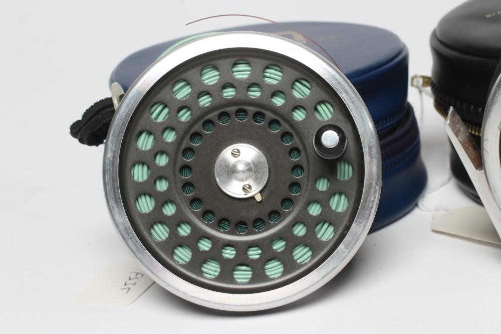 TWO HARDY MARQUIS FISHING REELS, comprising a #7 and a #8/9, with spare #8/9 spool and cases (3) Image