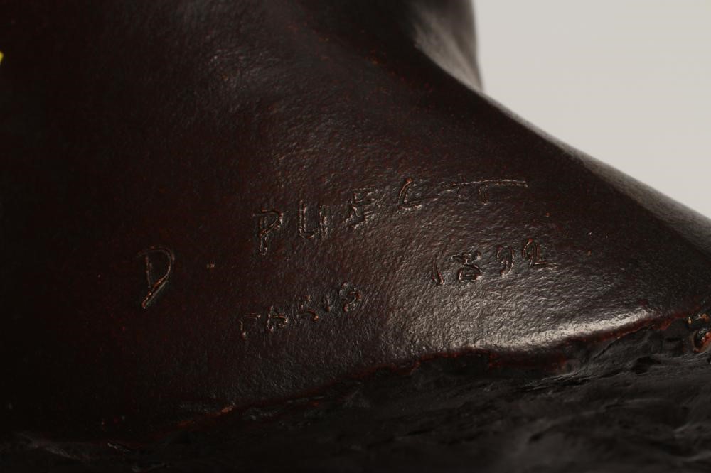 AFTER DENYS PIERRE PUECH (1854-1942) Jeune Romaine, bronze effect bust, bears signature, 16" high Image