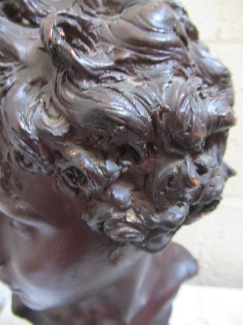 AFTER DENYS PIERRE PUECH (1854-1942) Jeune Romaine, bronze effect bust, bears signature, 16" high Image