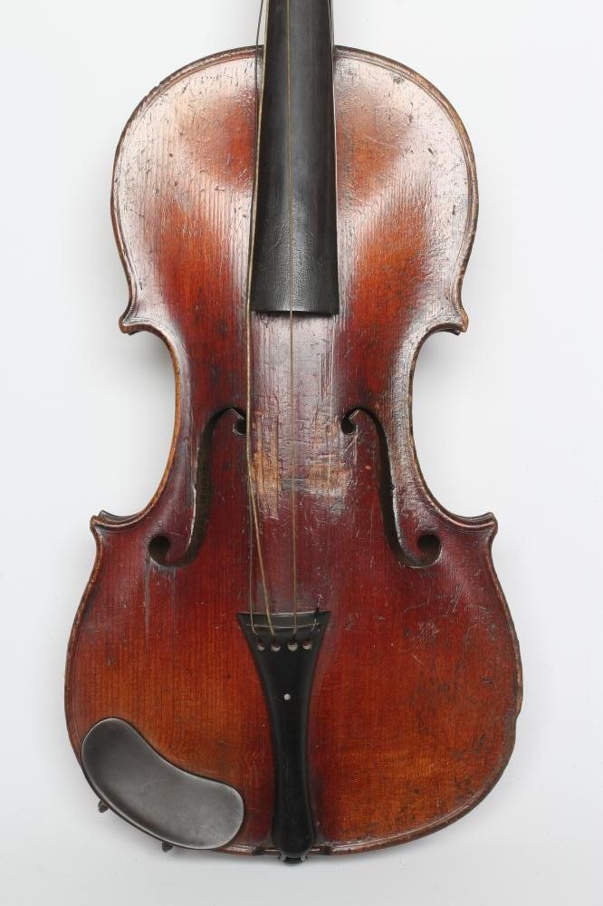 A SMALL VIOLIN with one piece back Image