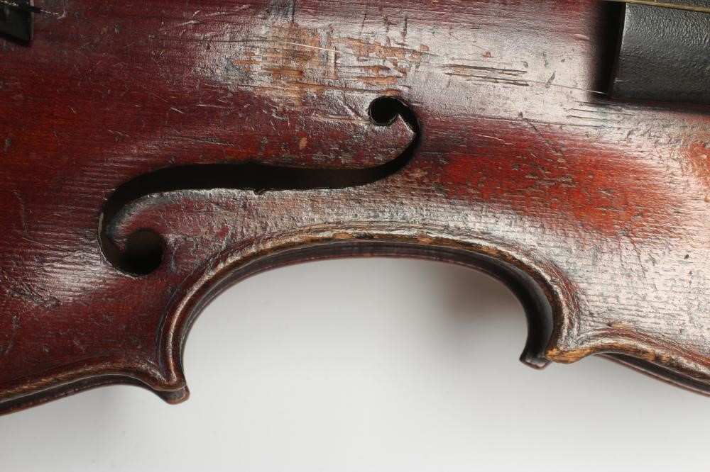 A SMALL VIOLIN with one piece back Image