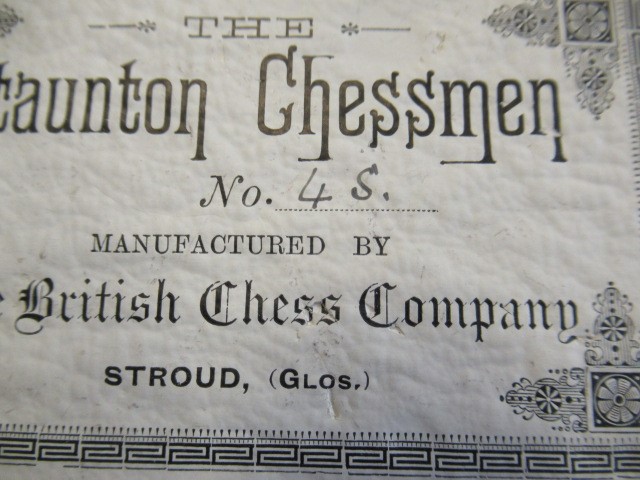 A BOX AND EBONY STAUNTON PATTERN CHESS SET Image
