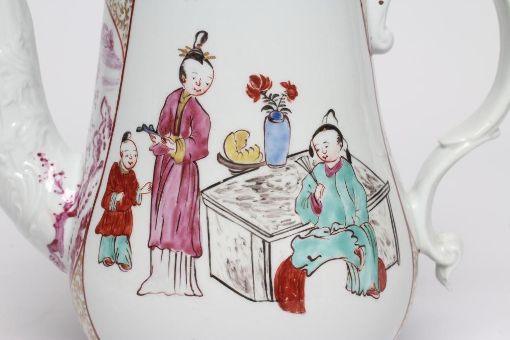 A CHRISTIAN'S PORCELAIN COFFEE POT AND COVER Image