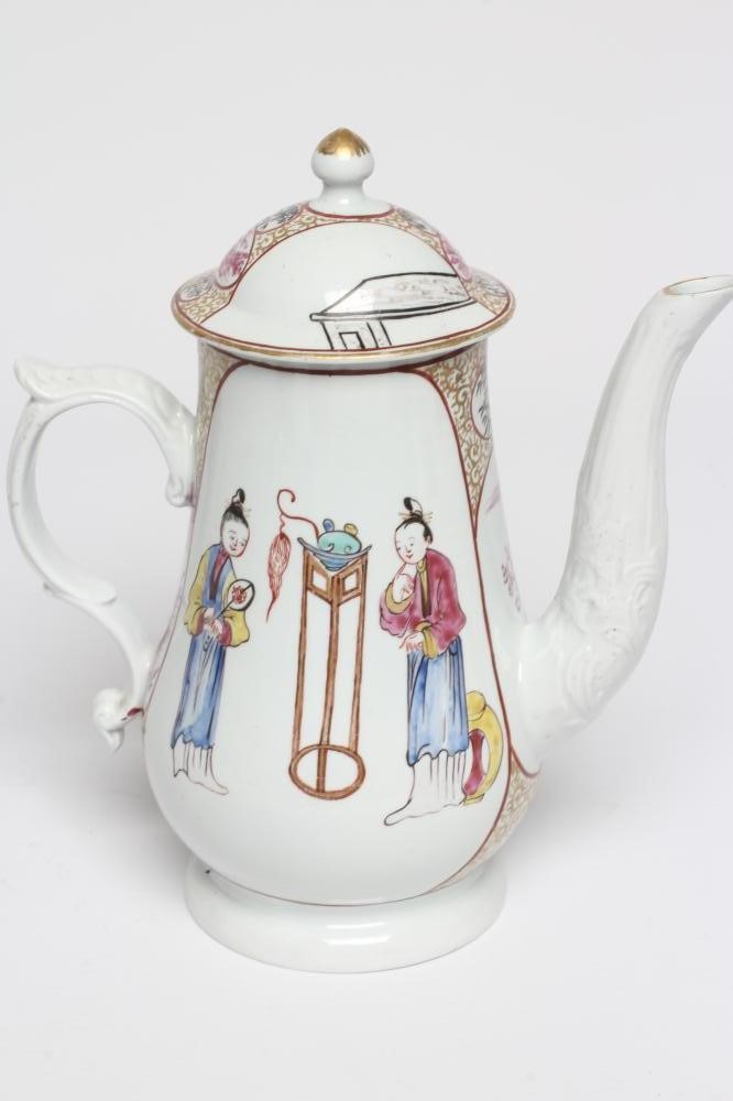 A CHRISTIAN'S PORCELAIN COFFEE POT AND COVER Image