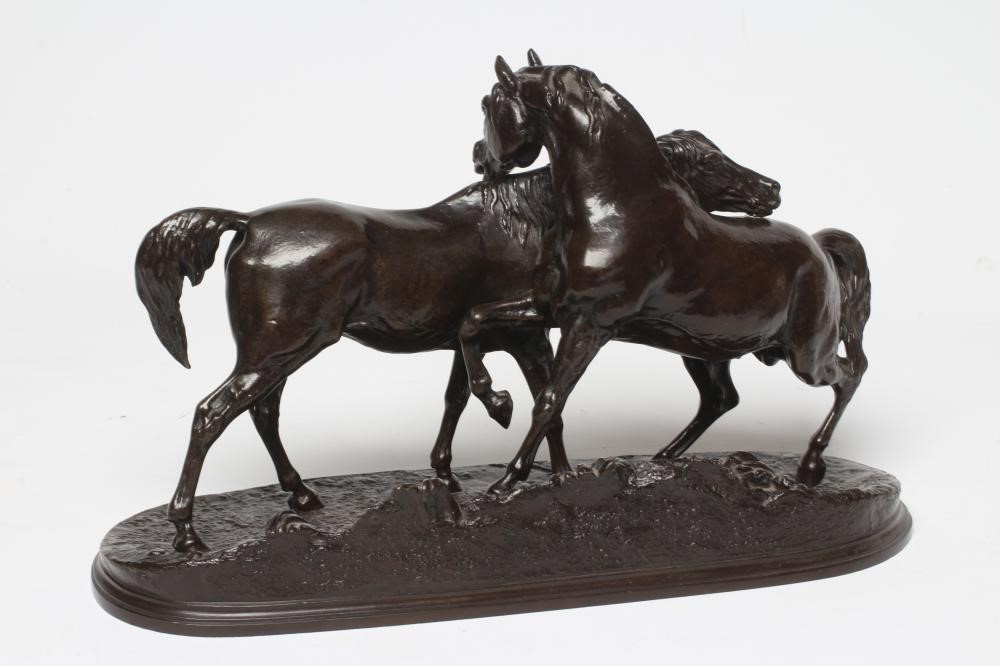 AFTER PIERRE JULES MENE (French 1818-1879) "L'Accolade" Image