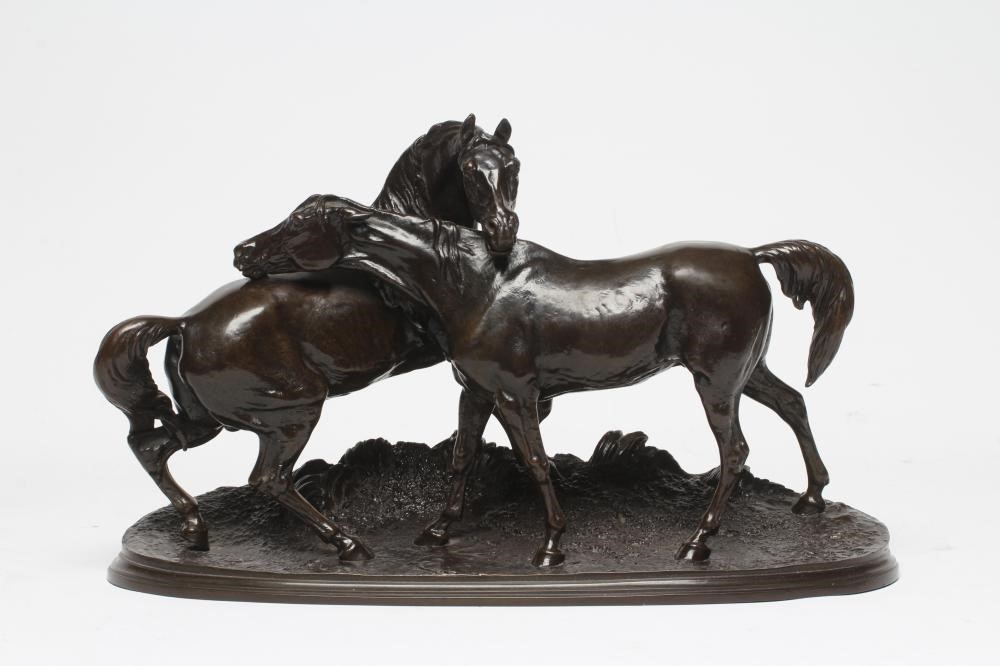 AFTER PIERRE JULES MENE (French 1818-1879) "L'Accolade" Image